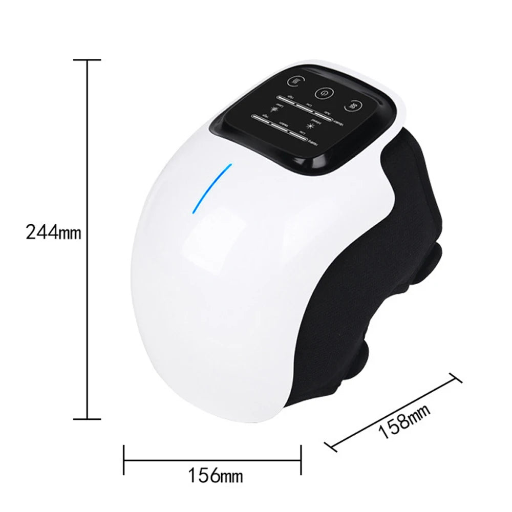 White and black electronic device with measurement dimensions on a white background